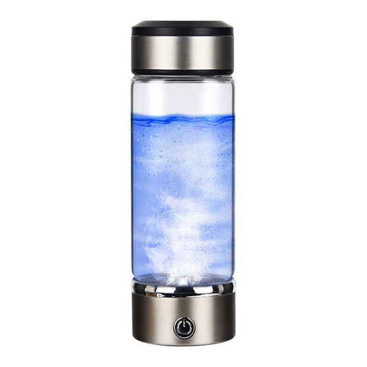 Wundr Hydrogen Water Bottle, Rich Hydrogen Cup, Rechargeable Water Ionizer Portable Glass Bottles, Portable Hydrogen Water Generator Bottle, Hydrogen Rich Water Glass Health Cup for Home Travel